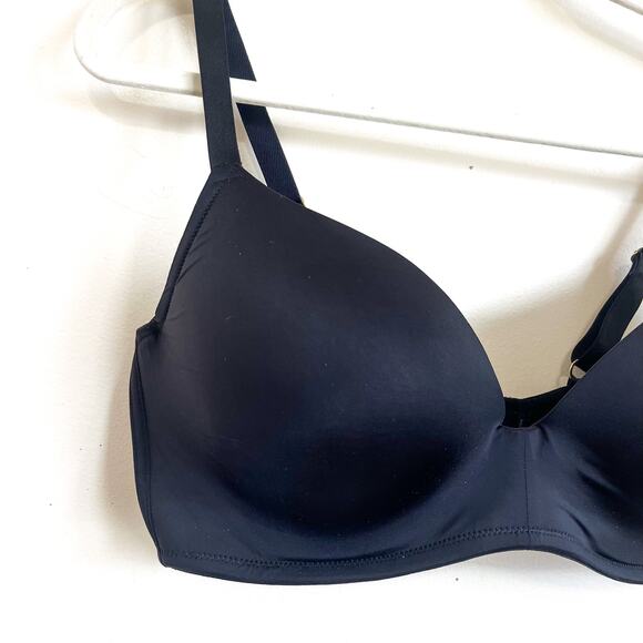 Natori Underneath Plunge Push Up Womens Bra Size 36DD Black Underwire T Shirt - Picture 3 of 8